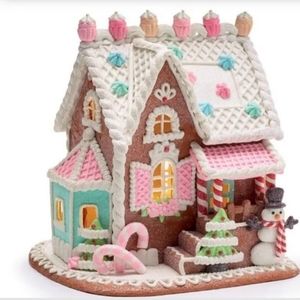 Pre Lit Pastel Gingerbread House~ Claydough